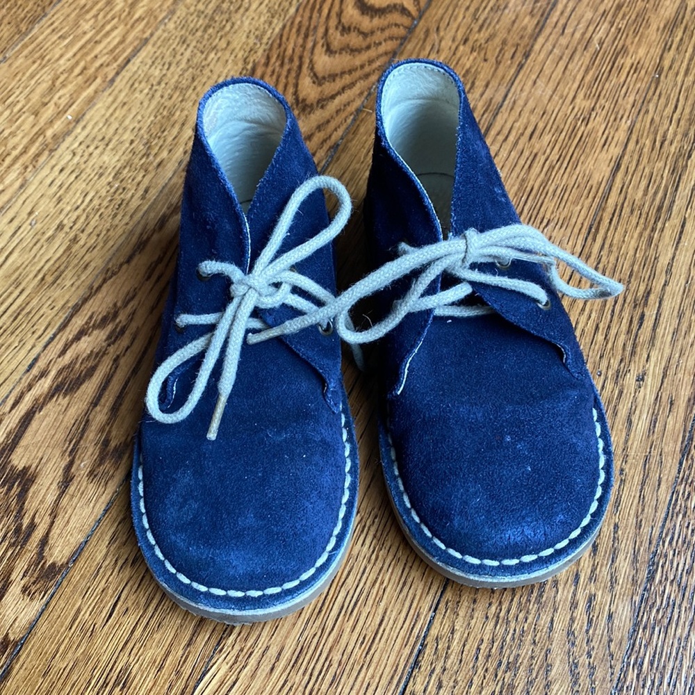 Navy suede boots from Spain